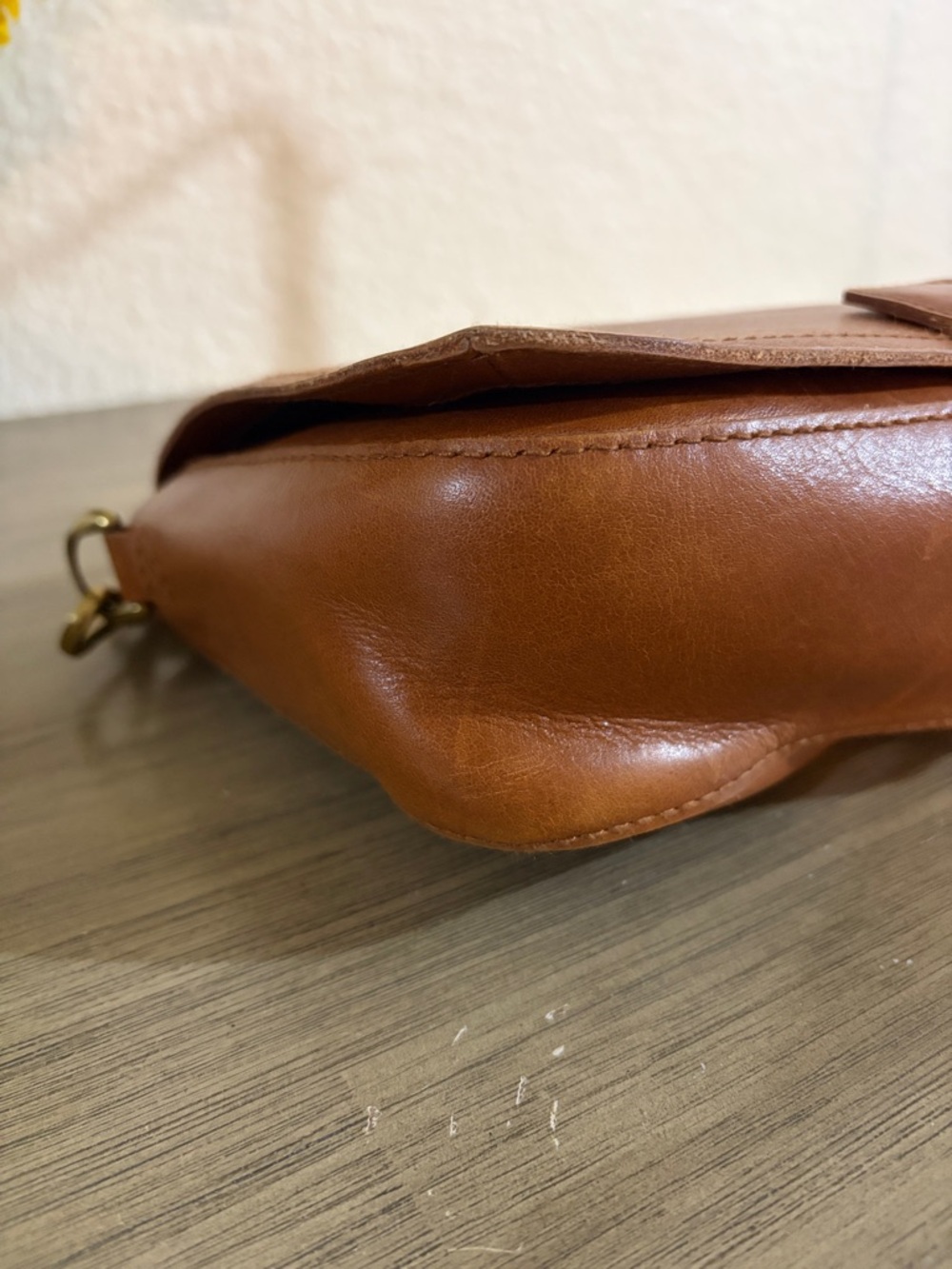Madewell Classic Brown Magnetic Clasp Leather Flap Shoulder Crossbody Bag - Picture 8 of 10